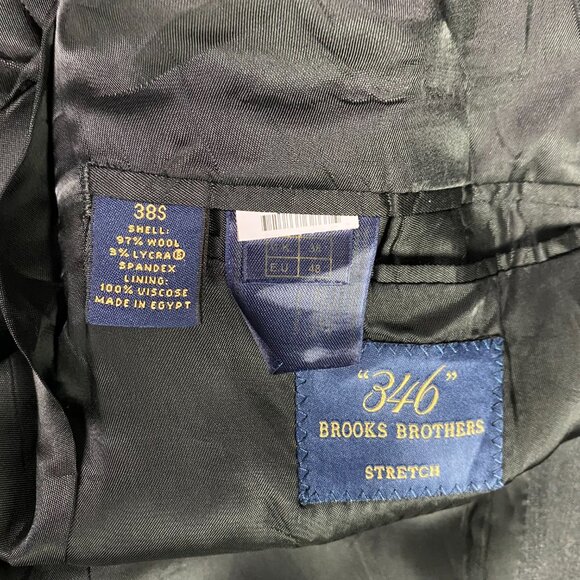 Brooks Brothers 346 Stretch Blazer Sport Coat Men's 38S Gray 3 Button Wool Blend - Picture 7 of 14